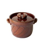 日本佐治陶器 萬古燒 飴釉 三合/五合 炊飯鍋