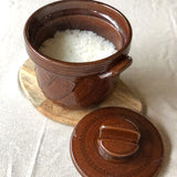 日本佐治陶器 萬古燒 飴釉 三合/五合 炊飯鍋