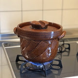 日本佐治陶器 萬古燒 飴釉 三合/五合 炊飯鍋