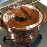 日本佐治陶器 萬古燒 飴釉 三合/五合 炊飯鍋