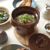 日本佐治陶器 萬古燒 飴釉 三合/五合 炊飯鍋