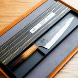 日本 堺孝行 焰紅蓮 青二鋼 黑打 鎚目 牛刀 225mm