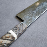 日本初心 流冰 SG2 鏡面 大馬士革紋 三德刀 180mm 穩定木柄
