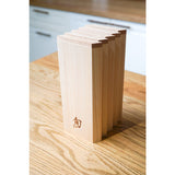 日本 旬 檜木製刀座 可收納4把廚刀