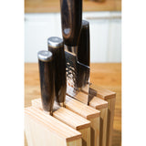 日本 旬 檜木製刀座 可收納4把廚刀