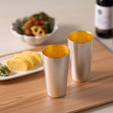 日本【能作】經典金箔純錫啤酒杯 Beer Cup with Gold Leaf