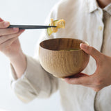 日本studio m' Moku 12cm 木製飯碗