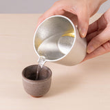 日本【能作】金色月光 純錫清酒壺 Tin Sake Pitcher Moon