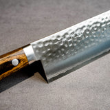 Masutani Hamono VG10 Kokuryu Damascus Tsuchime Nakiri Knife 165mm Blue Pakka Wood Handle