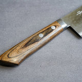 Masutani Hamono VG10 Kokuryu Damascus Tsuchime Nakiri Knife 165mm Blue Pakka Wood Handle