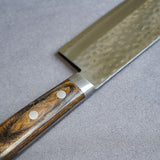 Masutani Hamono VG10 Kokuryu Damascus Tsuchime Nakiri Knife 165mm Blue Pakka Wood Handle