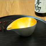 日本【能作】金箔純錫片口盅 Tin Sake Pitcher with Gold Leaf - M