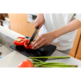 日本朝日Parker Asahi 有掛孔黑色合成橡膠砧板 Black Rubber Cutting Board