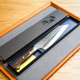 Sakai Takayuki SG2 Damascus Hammered Kiritsuke Gyuto Knife 190mm