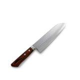 日本 增谷刃物 訓平作 VG10鋼 槌目大馬士革紋 刻流 桃花芯木柄 三德刀 170mm