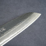 日本 增谷刃物 訓平作 VG10鋼 槌目大馬士革紋 刻流 藍柄 三德刀 170mm