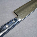 日本 增谷刃物 訓平作 VG10鋼 槌目大馬士革紋 刻流 藍柄 三德刀 170mm