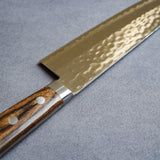 日本 增谷刃物 訓平作 VG10鋼 槌目大馬士革紋 刻流 蘇格蘭木柄 三德刀 170mm