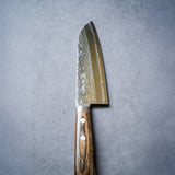 日本 增谷刃物 訓平作 VG10鋼 槌目大馬士革紋 刻流 蘇格蘭木柄 三德刀 170mm