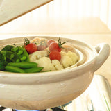 日本【長谷園】伊賀燒 多功能蒸煮兩用土鍋 白色