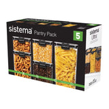 紐西蘭【Sistema】 Ultra系列 方型密封保鮮盒 5件套裝