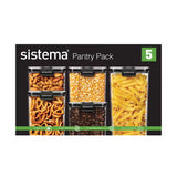 紐西蘭【Sistema】 Ultra系列 方型密封保鮮盒 5件套裝