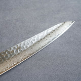 日本 堺孝行 AUS10 45層槌目大馬士革紋 多用途小刀 和柄 150mm