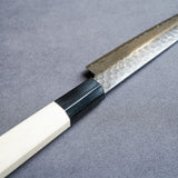 日本 堺孝行 AUS10 45層槌目大馬士革紋 多用途小刀 和柄 150mm