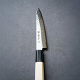 日本 堺孝行 AUS10 45層槌目大馬士革紋 多用途小刀 和柄 150mm