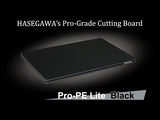 Hasegawa Pro-PE Lite Black Wood Core Cutting Board - FPEL Series
