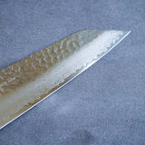 Sakai Takayuki Saiu 33-Layer VG10 Damascus Hammered Kiritsuke Gyuto Knife Octagonal Handle 190mm