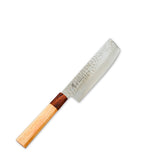 Sakai Takayuki Saiu 33-Layer VG10 Damascus Hammered Nakiri Knife Octagonal Handle 160mm