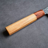Sakai Takayuki Saiu 33-Layer VG10 Damascus Hammered Nakiri Knife Octagonal Handle 160mm