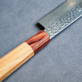 Sakai Takayuki Saiu 33-Layer VG10 Damascus Hammered Nakiri Knife Octagonal Handle 160mm