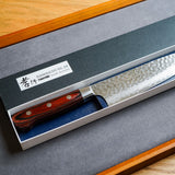 日本 堺孝行 VG10 33層槌目大馬士革紋 三德廚刀 180mm