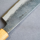 日本 堺孝行 焰紅蓮 青二鋼 黑打 鎚目 菜切 180mm