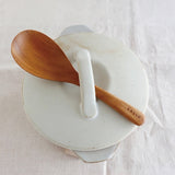 SALIU Natural Teak Wood Shallow Sharing Ladle