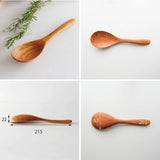 SALIU Natural Teak Wood Shallow Sharing Ladle