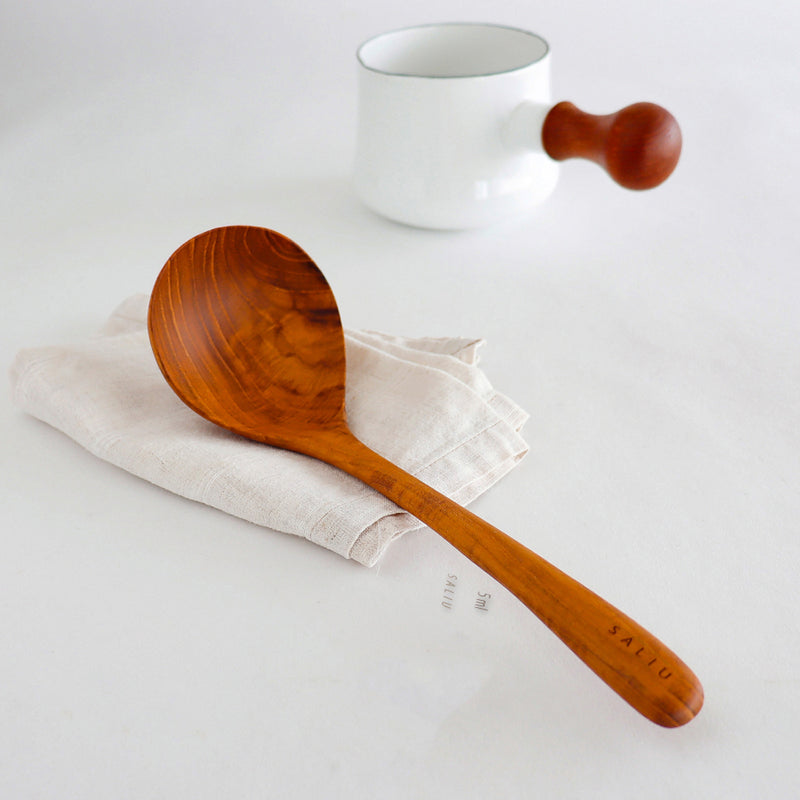 SALIU Natural Teak Wood Ladle