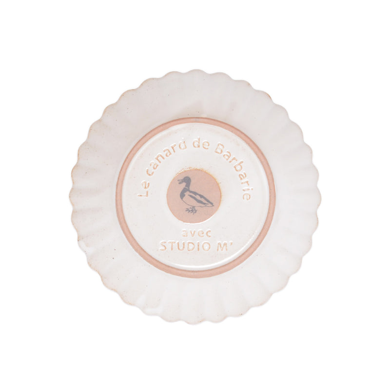 studio m' Barbarie Flower Engraving 15cm Snack Plate