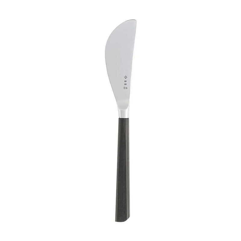 Sori Yanagi Black Handle Stainless Steel Butter Knife 16.8cm