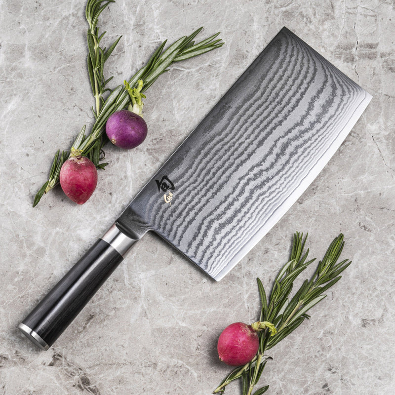 KAI Shun Classic Series 33-Layer VG-MAX Damascus Chinese Cleaver 180mm