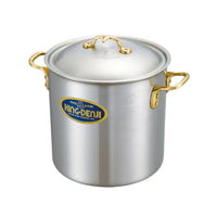 Nakao Stainless Steel Double Ear Tall Stockpot with Lid King-Denji Series D-1