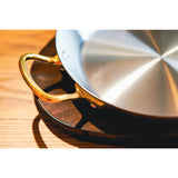 Nakao Stainless Steel Paella Pan with Wooden Plate King-Denji Series D-23
