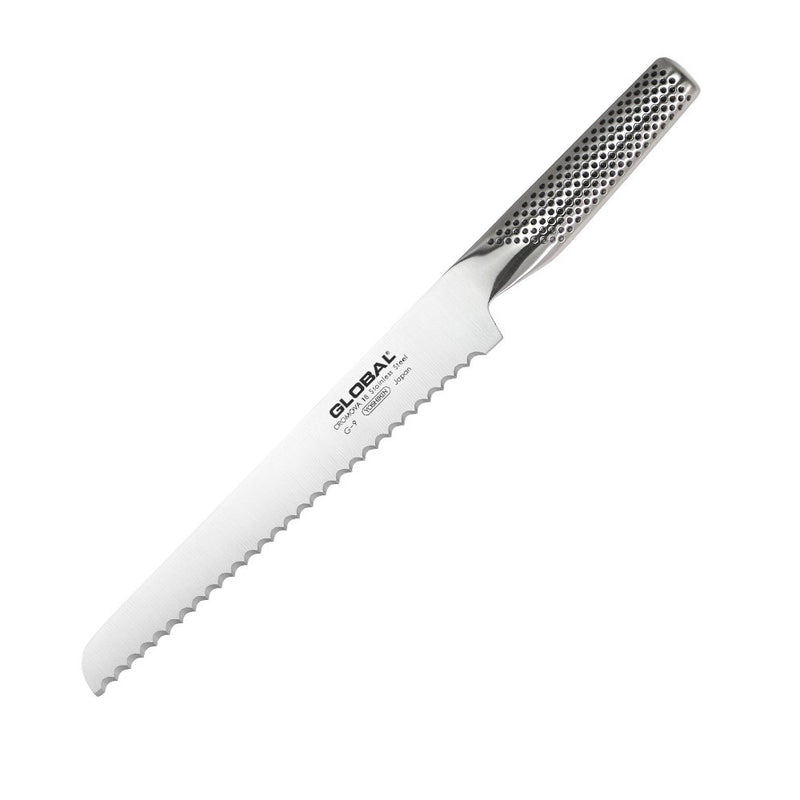 GLOBAL Professional Stainless Steel Bread Knife 220mm G-9 