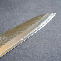 Masutani Hamono VG10 Kokuryu Damascus Tsuchime Gyuto Knife 180mm Scotch Western Handle