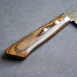 Masutani Hamono VG10 Kokuryu Damascus Tsuchime Gyuto Knife 180mm Scotch Western Handle