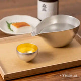 日本【能作】金箔小圓清酒杯 Tin Sake Cup Madoka with Gold Leaf