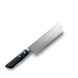 Masutani Hamono VG10 Kokuryu Damascus Tsuchime Nakiri Knife 165mm Blue Pakka Wood Handle