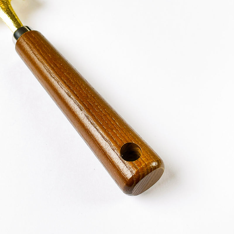 Hoshisan Anti-spattering Brass Fish Scaler with Wooden Handle